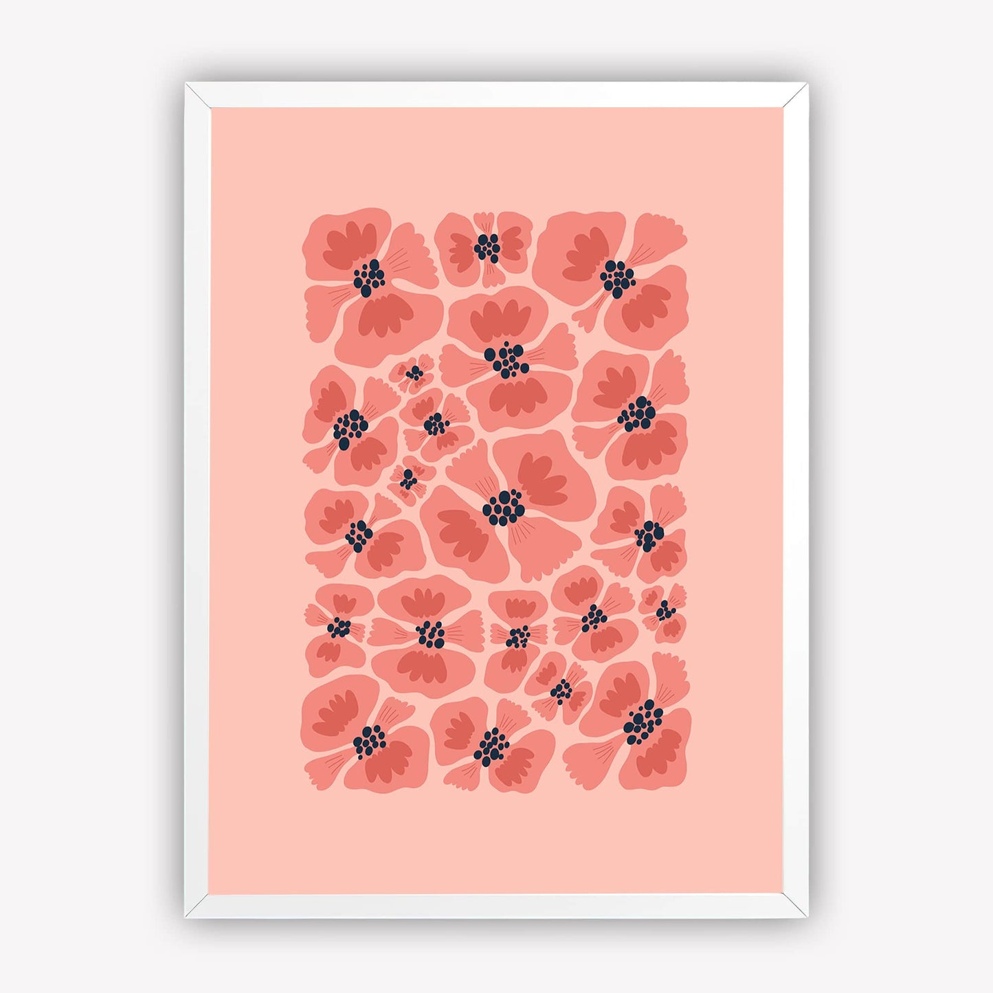 Modern Floral Art Painting | Framed Wall Decor for Home & Office Painting