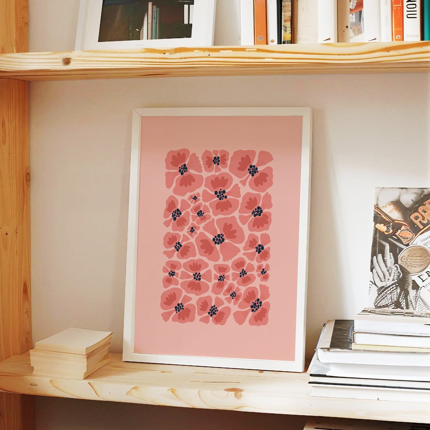 Modern Floral Art Painting | Framed Wall Decor for Home & Office Painting