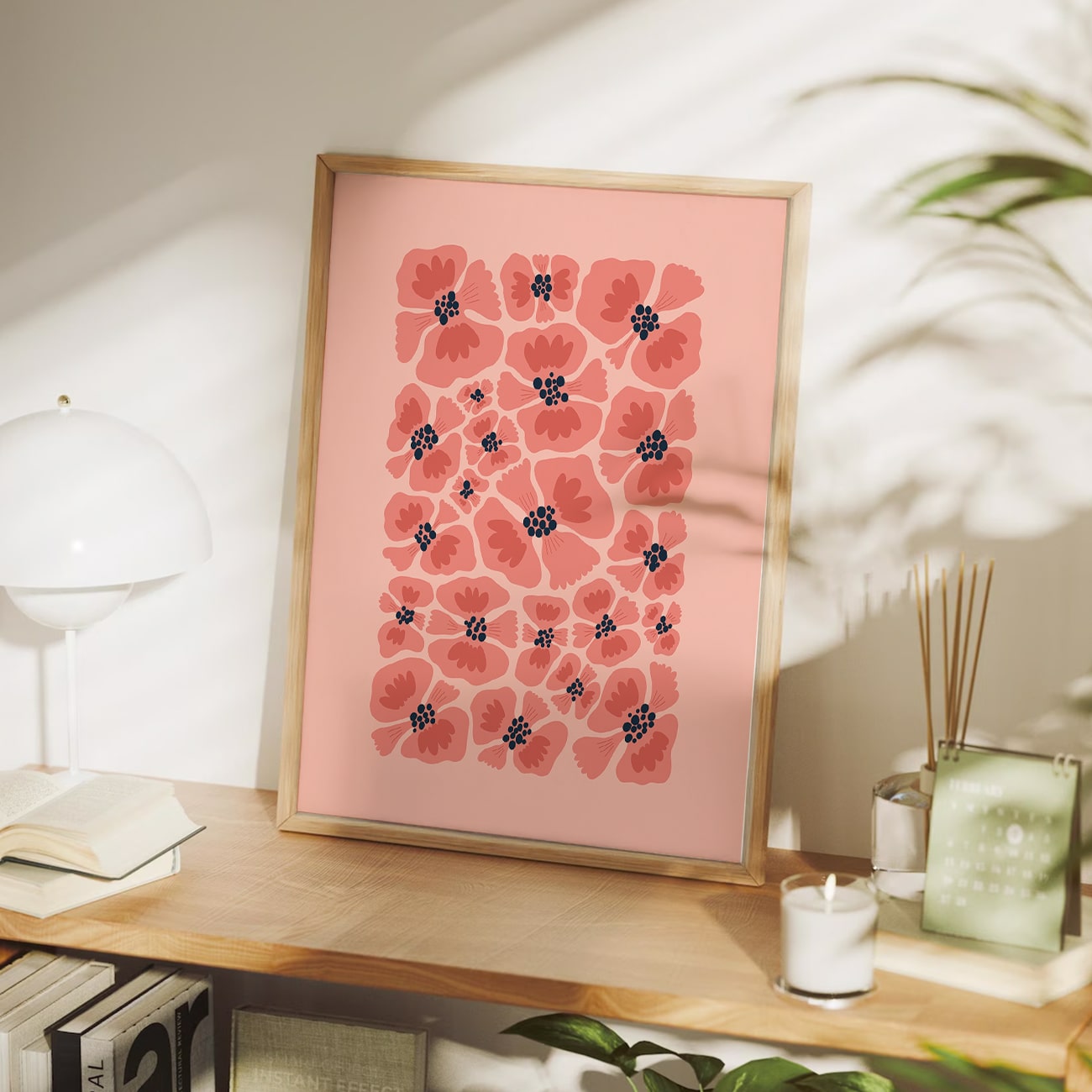 Modern Floral Art Painting | Framed Wall Decor for Home & Office Painting