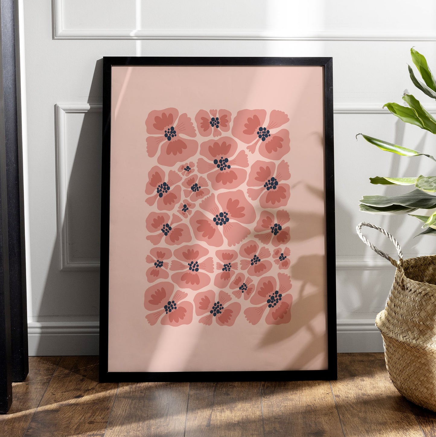 Modern Floral Art Painting | Framed Wall Decor for Home & Office Painting
