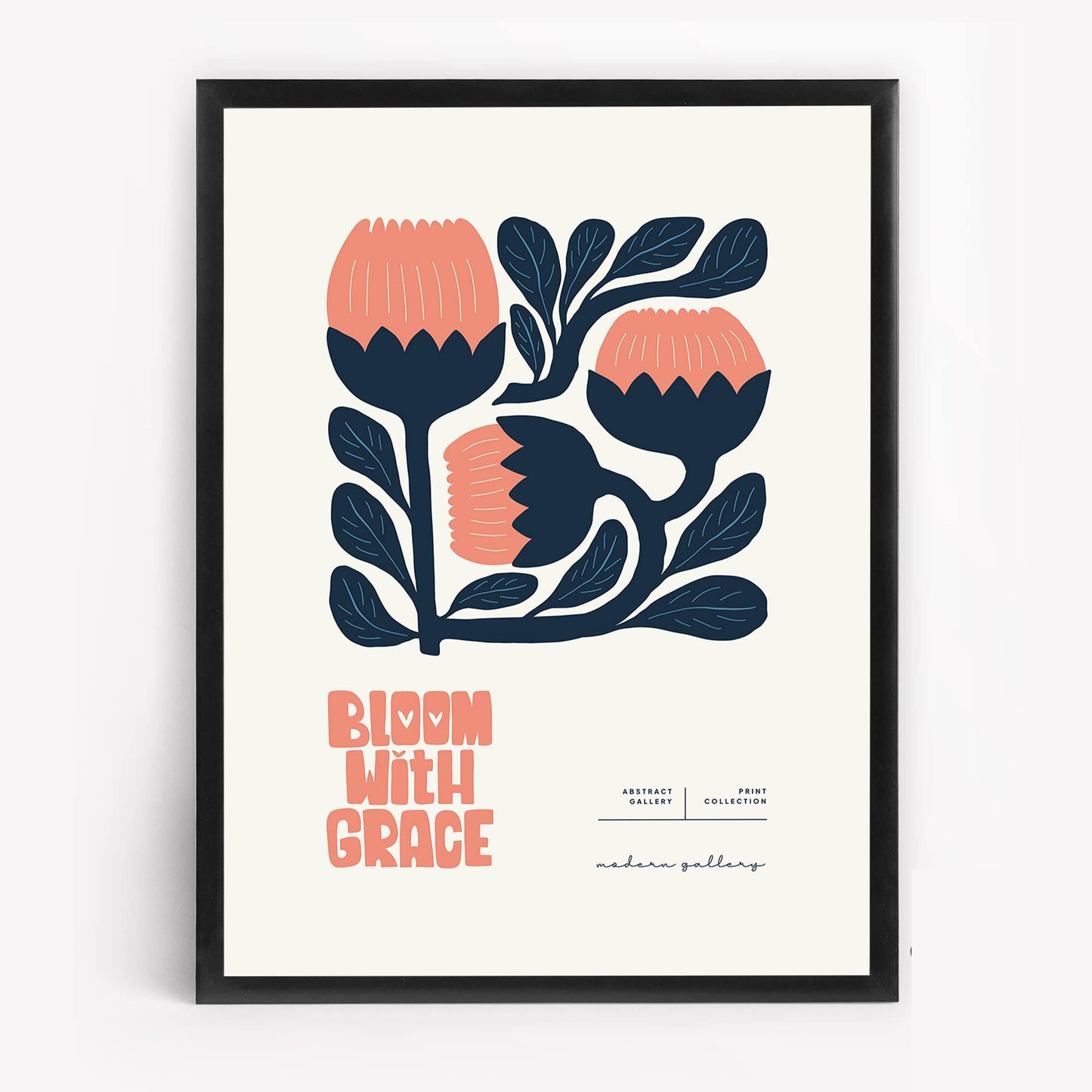 Bloom With Grace, Modern Floral Wall Art | Painting for Home & Office Decom