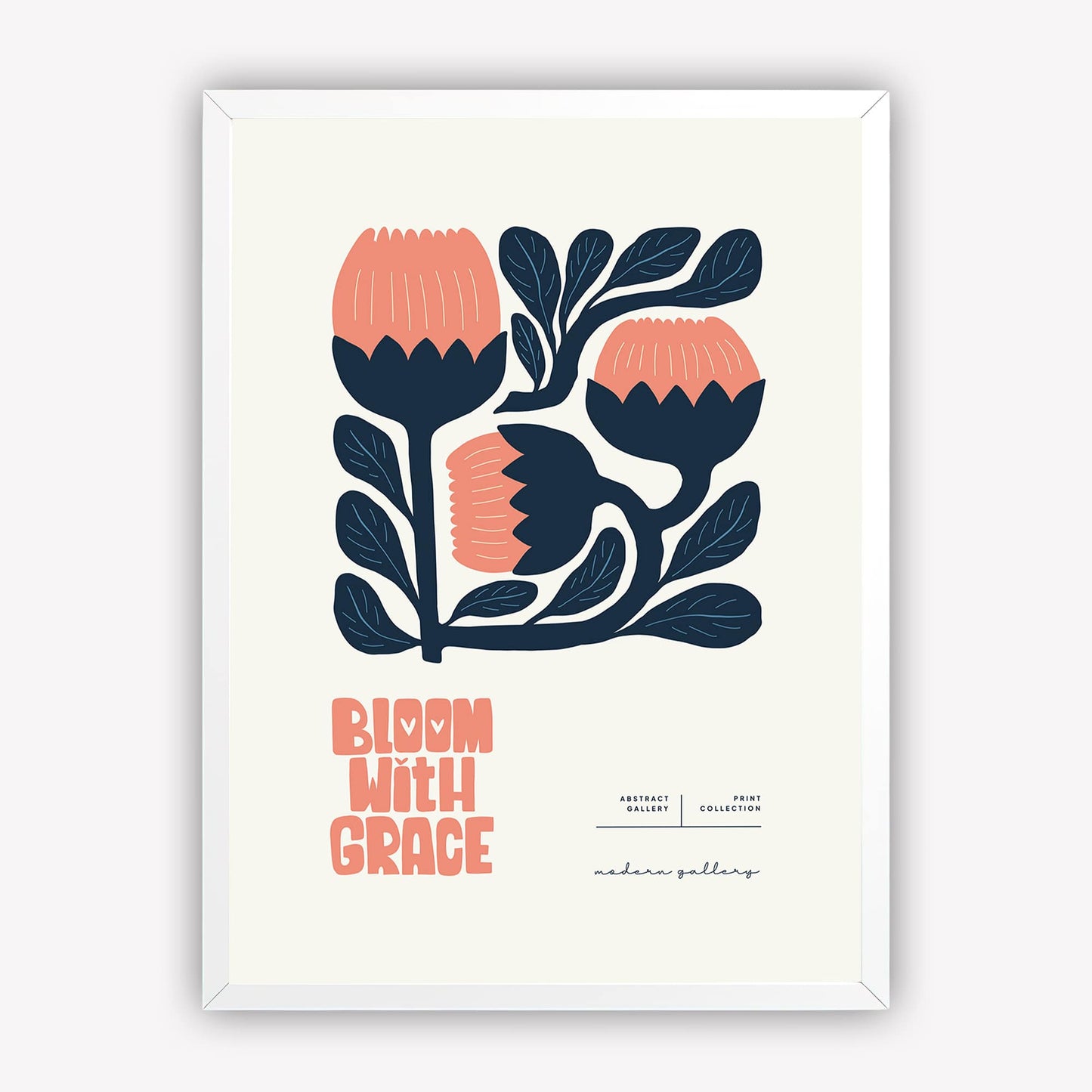 Bloom With Grace, Modern Floral Wall Art | Painting for Home & Office Decom