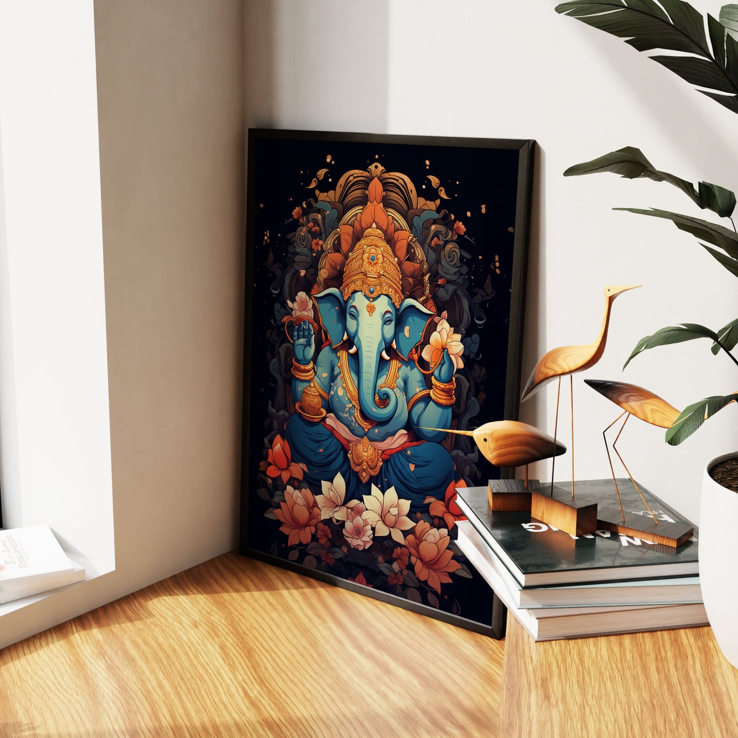 Ganesha Portrait Hindu God Wall Art