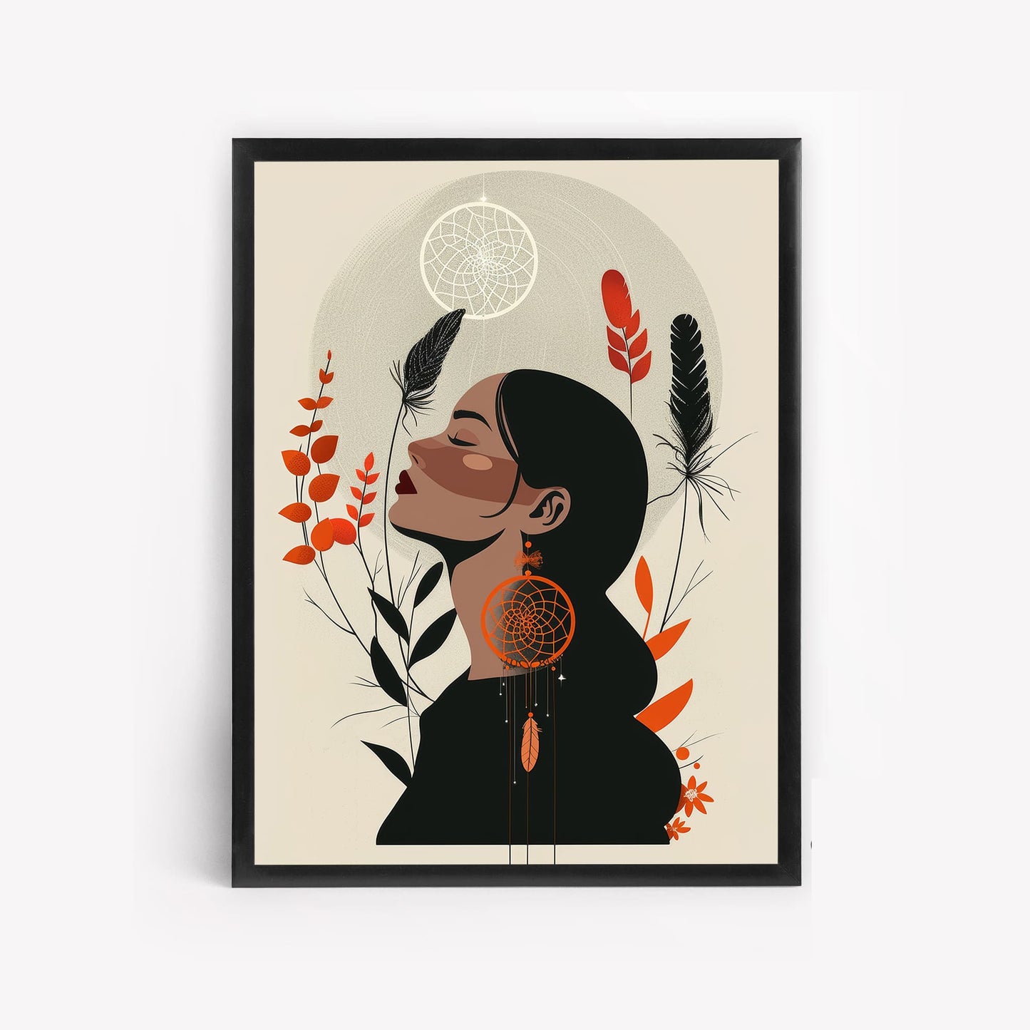 Dreamcatcher Tattoo Woman Wall Art