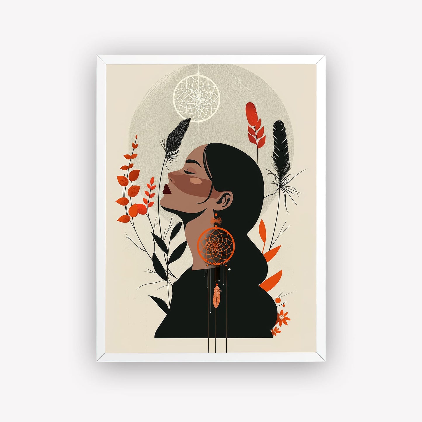 Dreamcatcher Tattoo Woman Wall Art