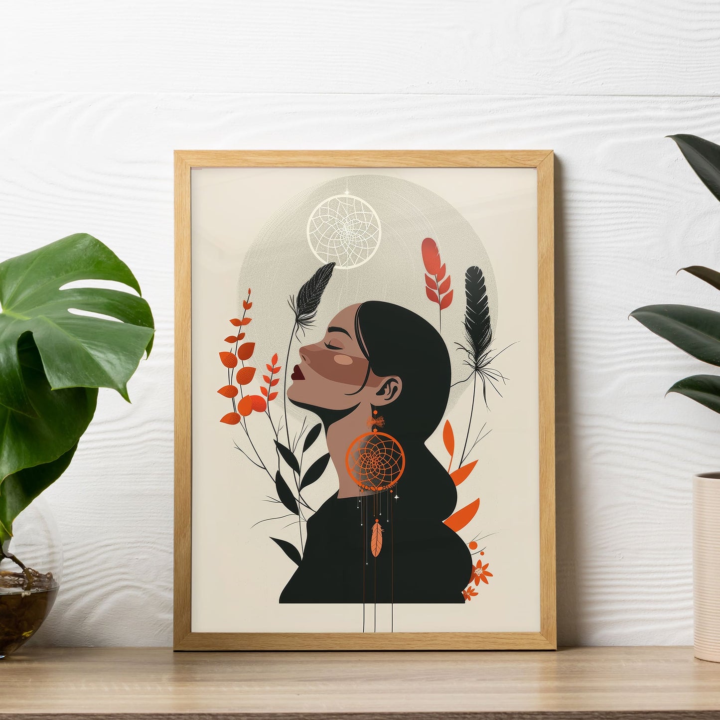 Dreamcatcher Tattoo Woman Wall Art