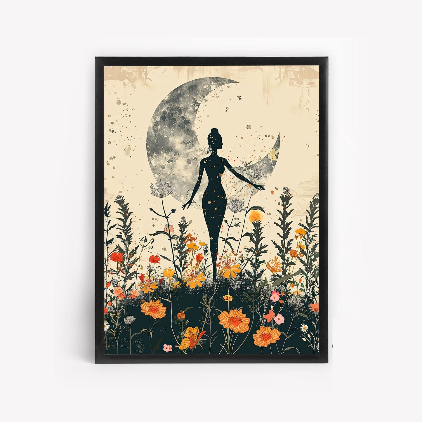Digital Art Style Yoga Wall Art