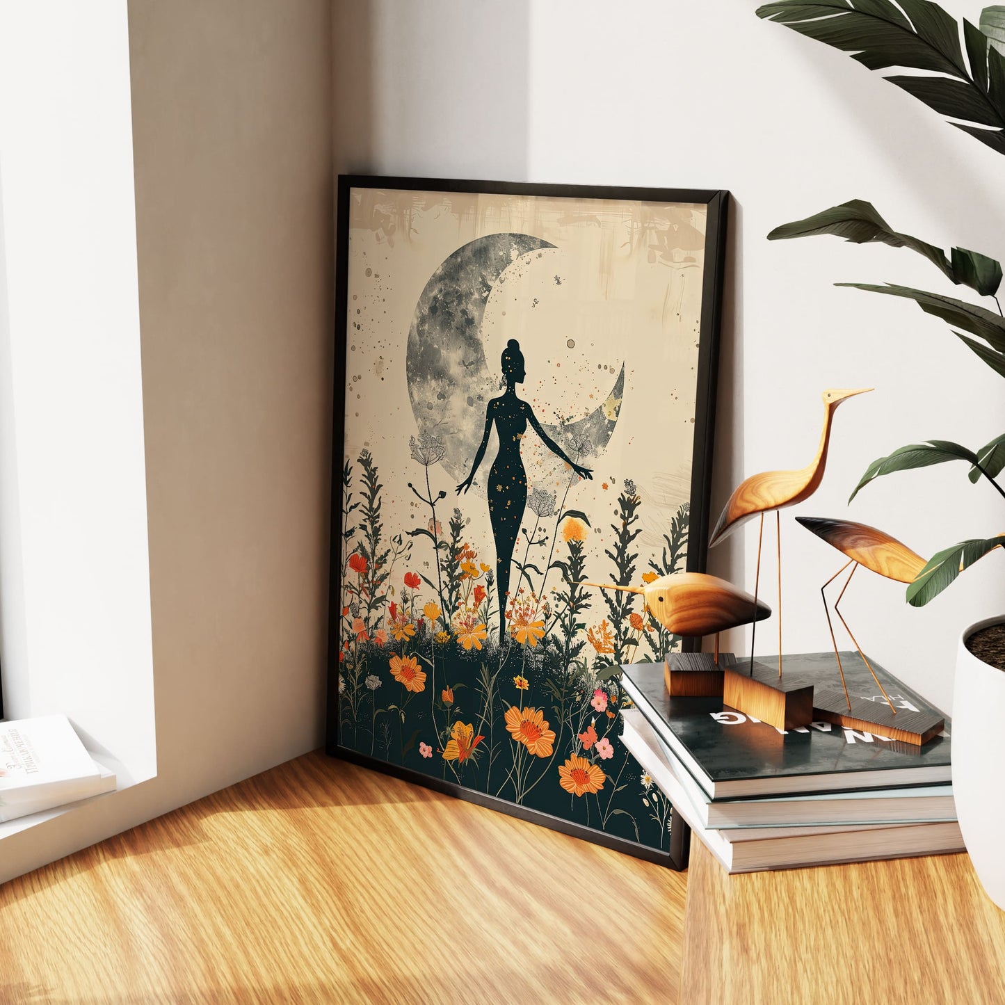Digital Art Style Yoga Wall Art