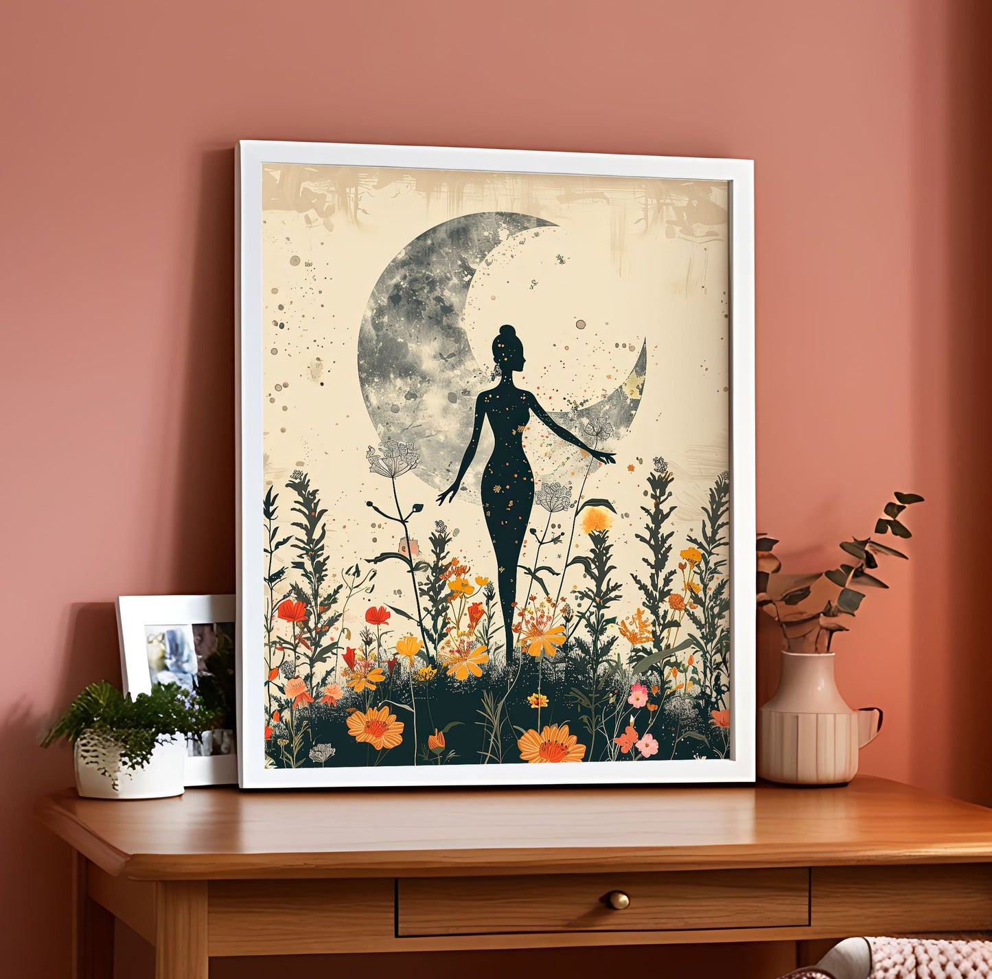 Digital Art Style Yoga Wall Art