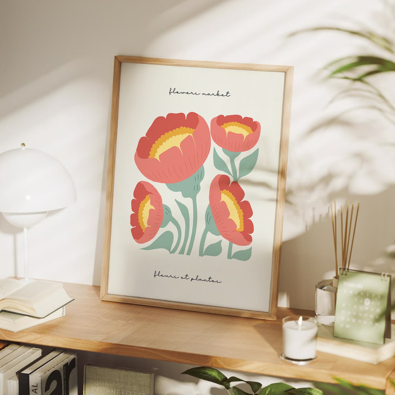 Modern Floral Wall Art | Botanical Wall Art for Home, Office, or Bedroom Painting