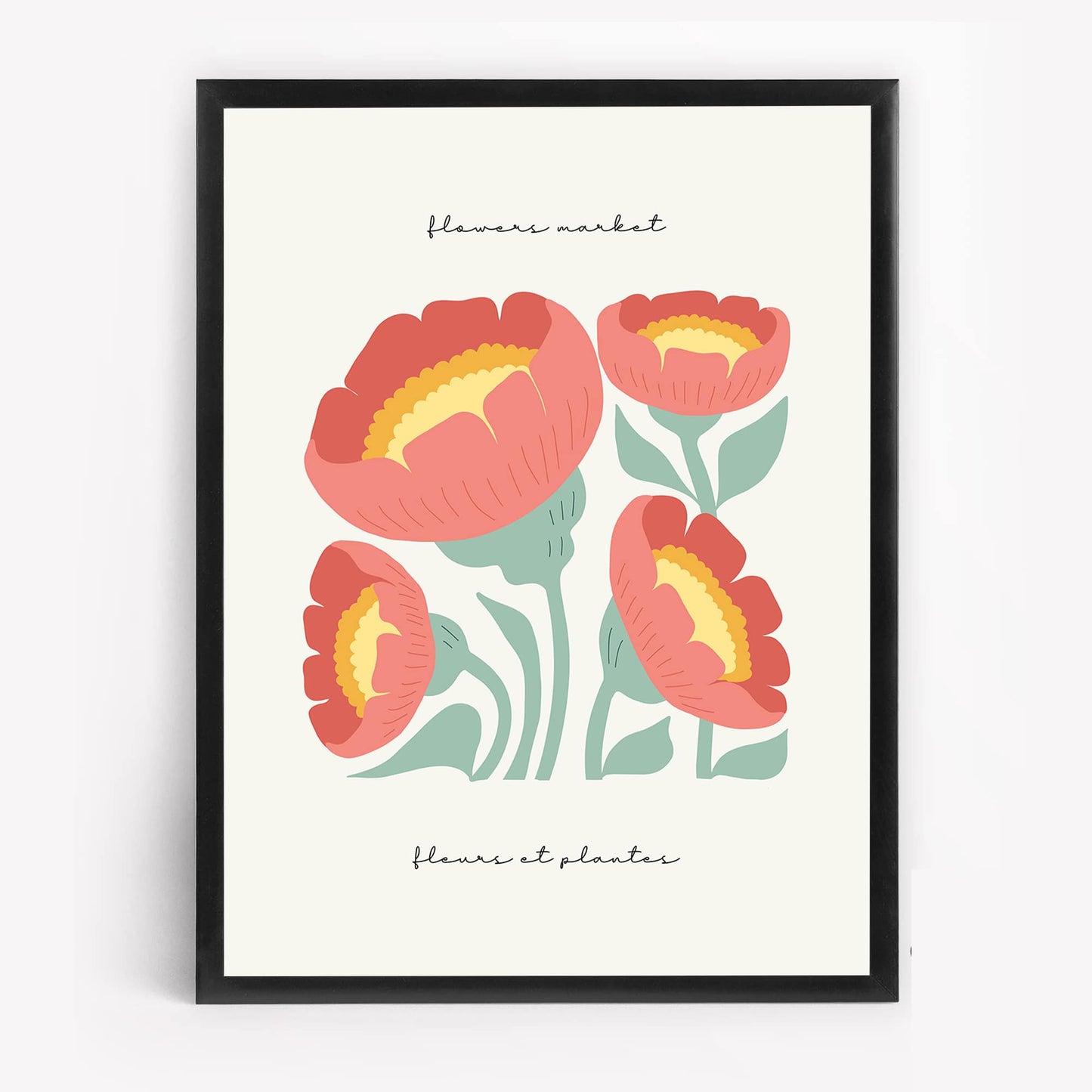 Modern Floral Wall Art | Botanical Wall Art for Home, Office, or Bedroom Painting