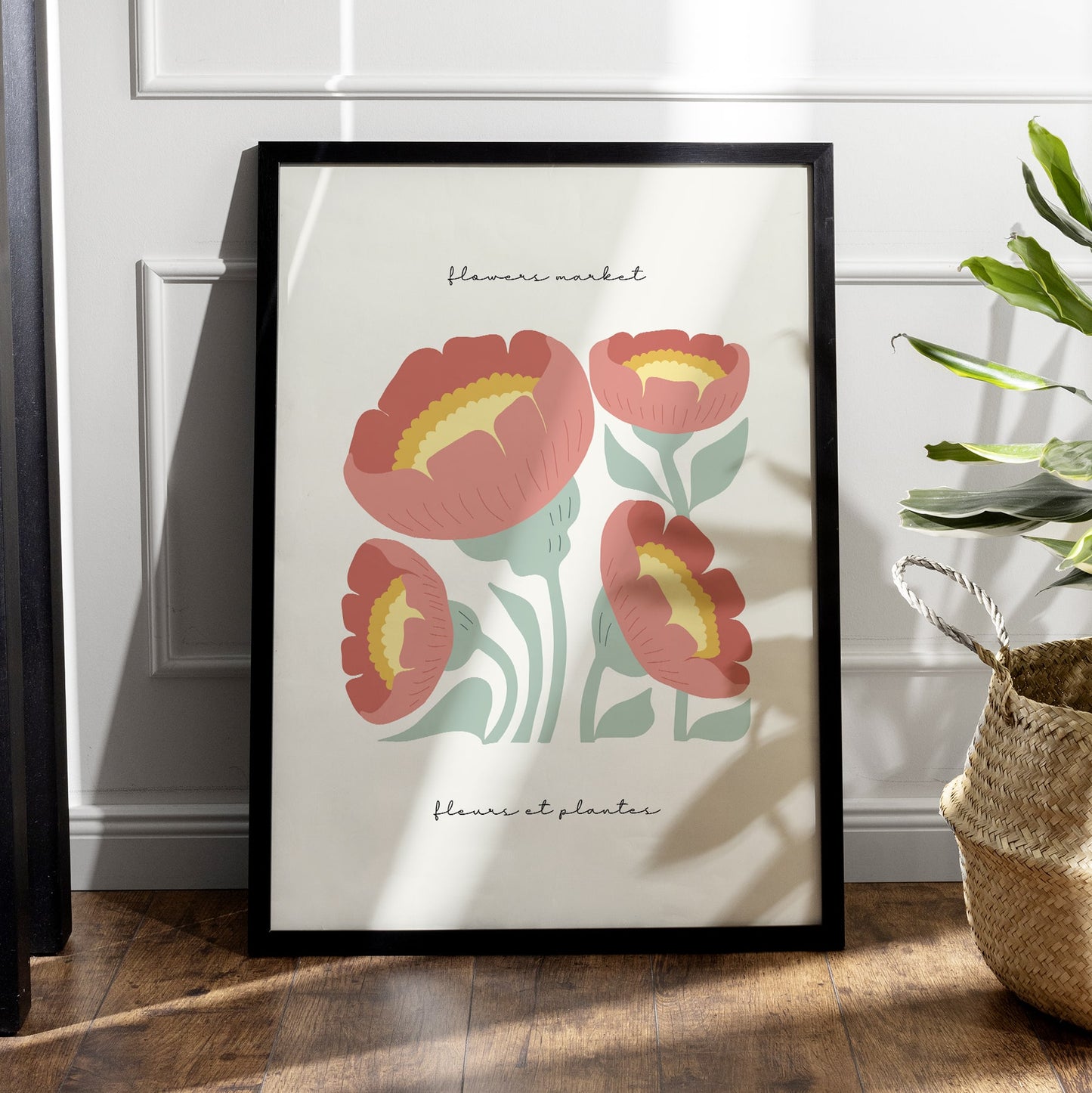 Modern Floral Wall Art | Botanical Wall Art for Home, Office, or Bedroom Painting