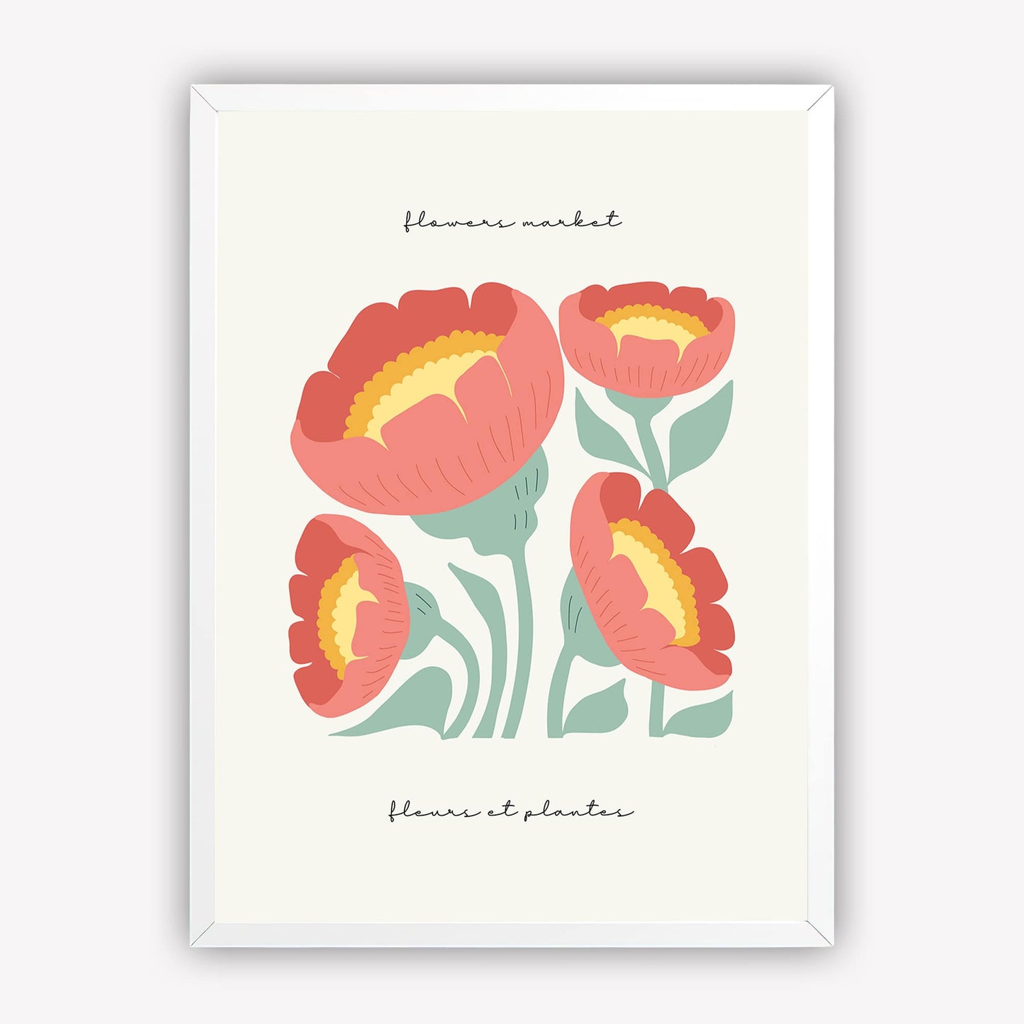 Modern Floral Wall Art | Botanical Wall Art for Home, Office, or Bedroom Painting