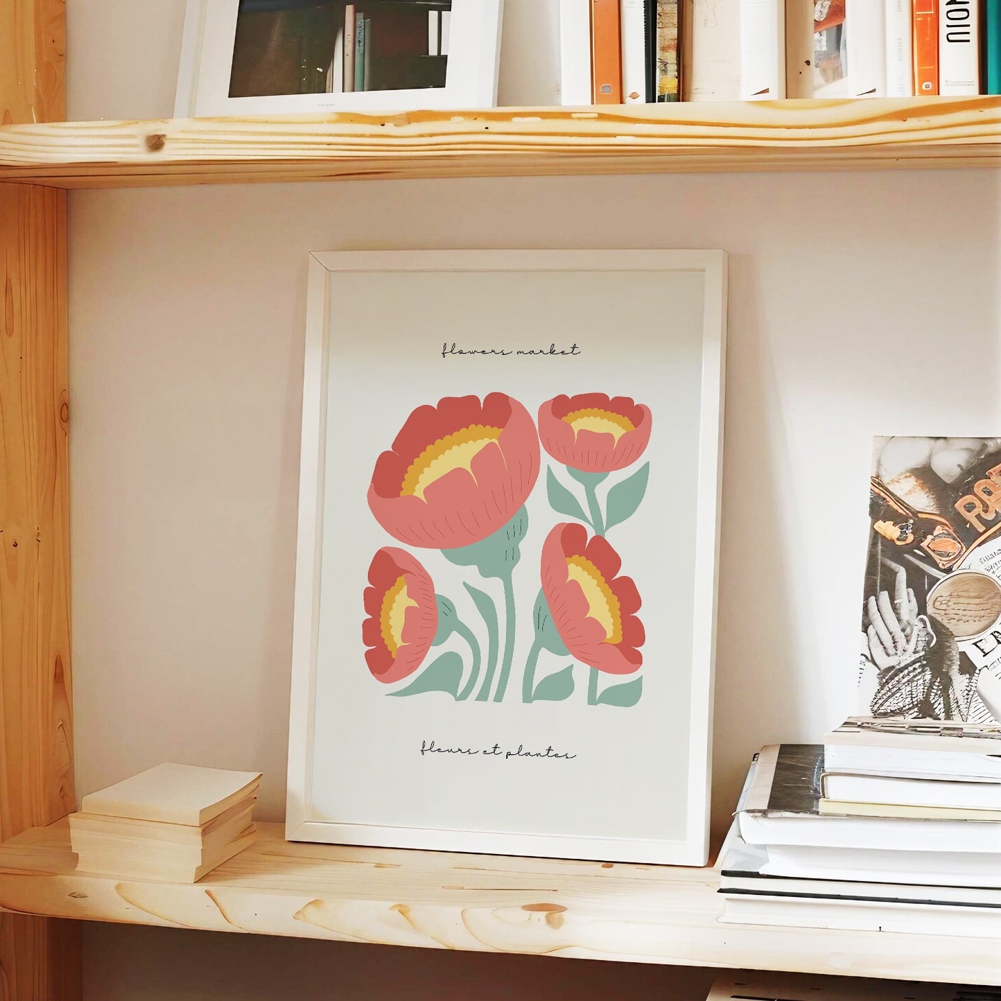 Modern Floral Wall Art | Botanical Wall Art for Home, Office, or Bedroom Painting