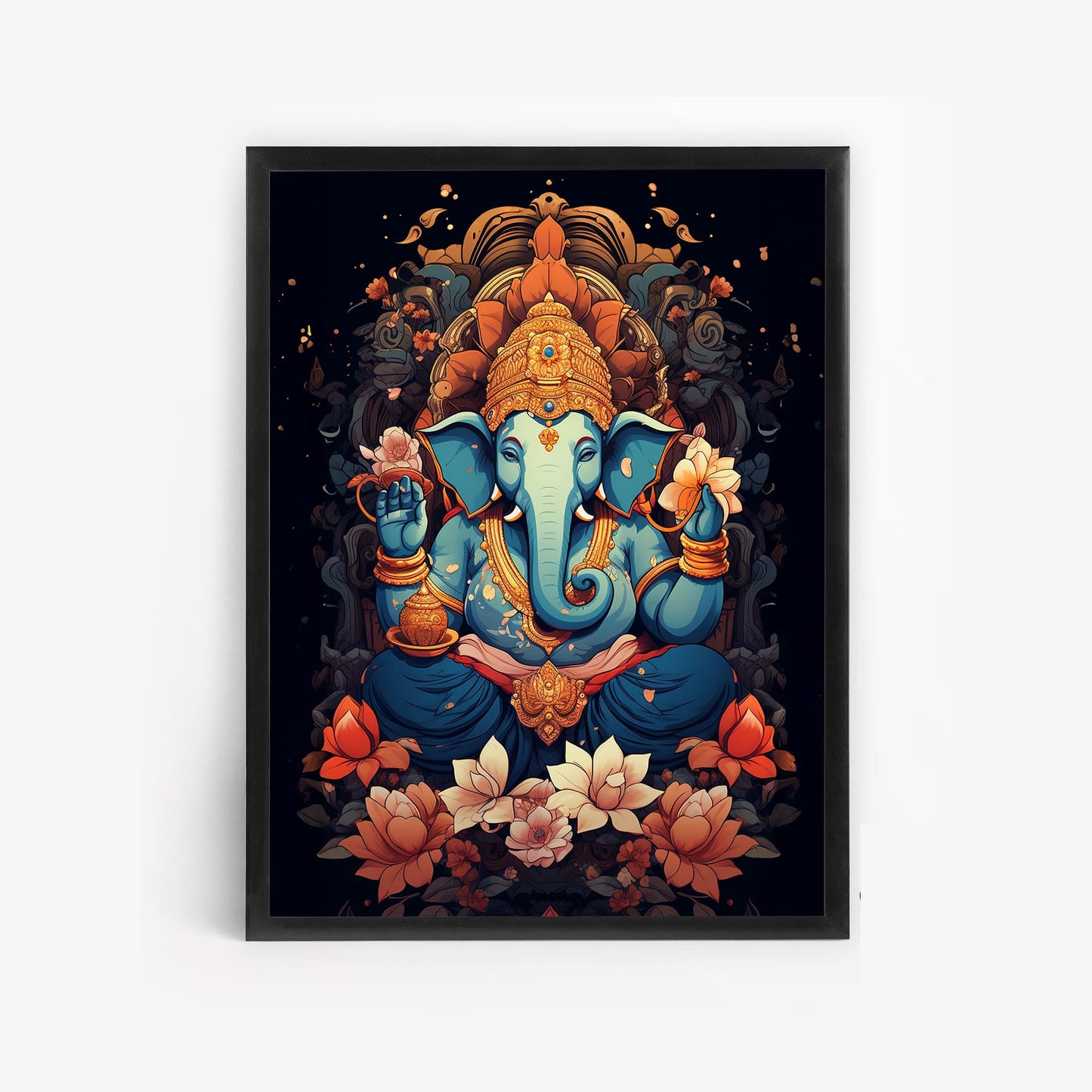 Ganesha Portrait Hindu God Wall Art