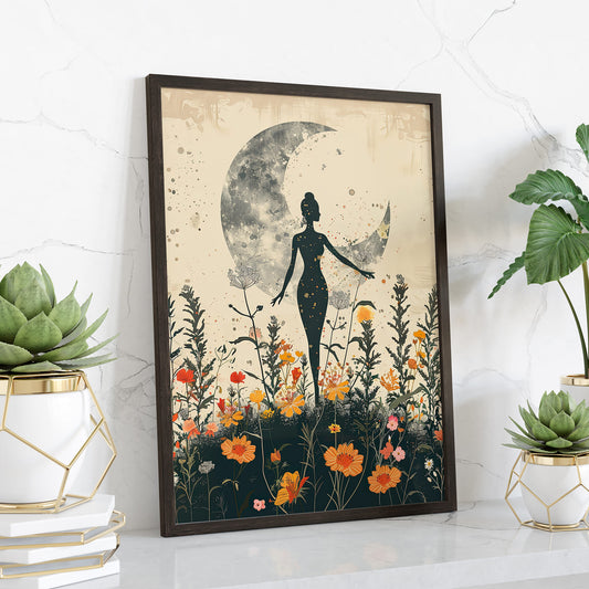 Digital Art Style Yoga Wall Art