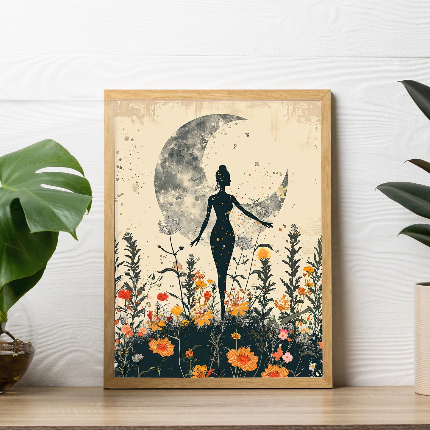 Digital Art Style Yoga Wall Art