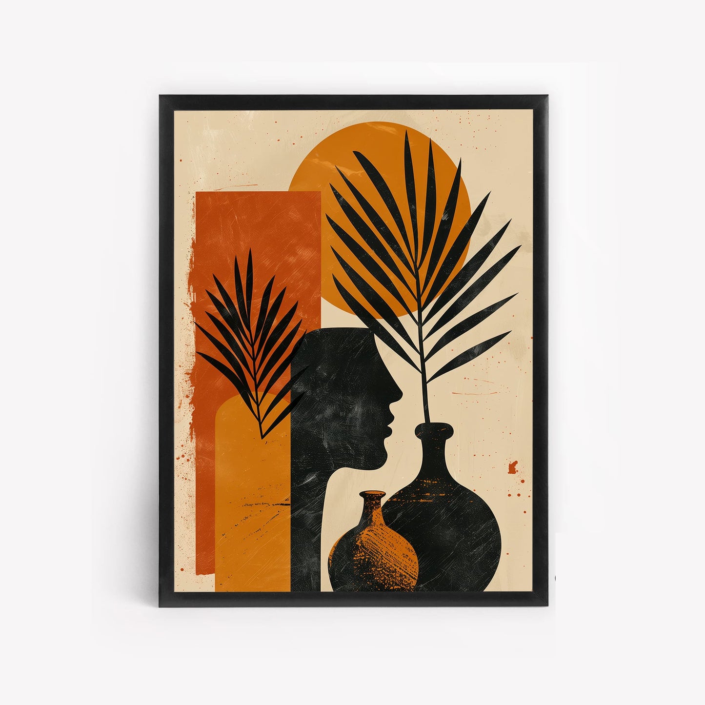 Illustration Digital With Pottery Boho Wall Frame