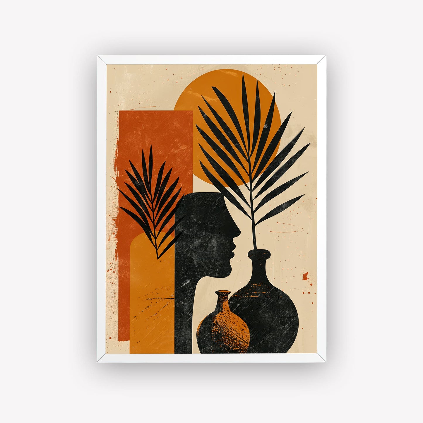 Illustration Digital With Pottery Boho Wall Frame