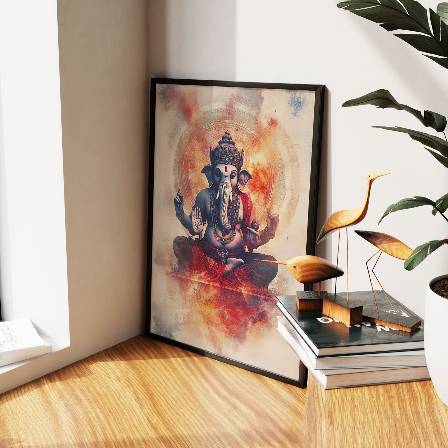 Lord Ganesha Painting Framed For Home and Office Wall Frame