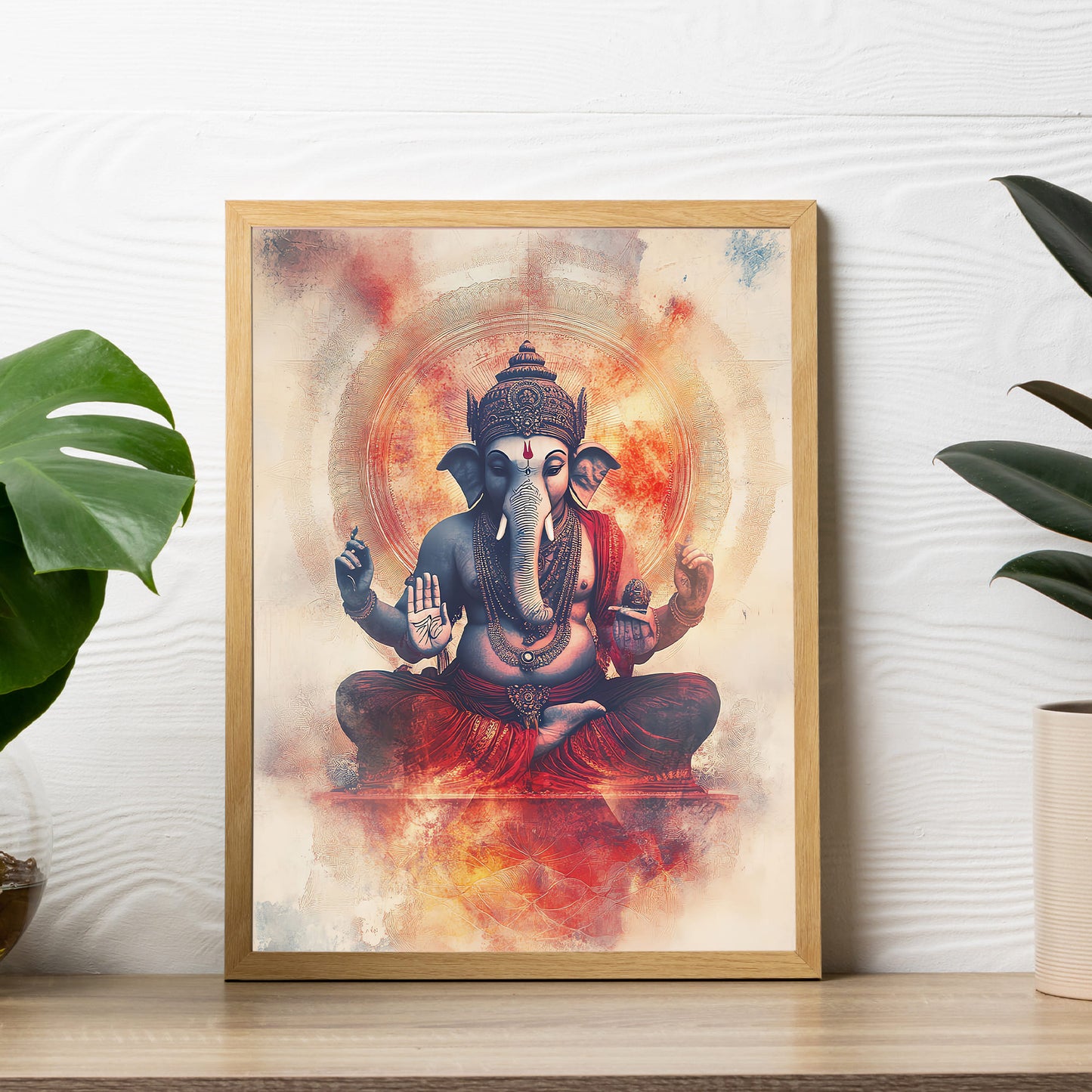 Lord Ganesha Painting Framed For Home and Office Wall Frame